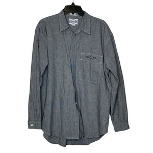 Levi's Mens Diamond Label Shirt‎ Size Large Black Birdseye 100% Cotton LS